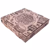 جعبه پیتزا ایفلوت سایز 24 چاپدار دو رنگ 100 عددی پرگاس