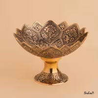 آجیل خوری پایه دار دورو برنجی طلایی مدل میخک