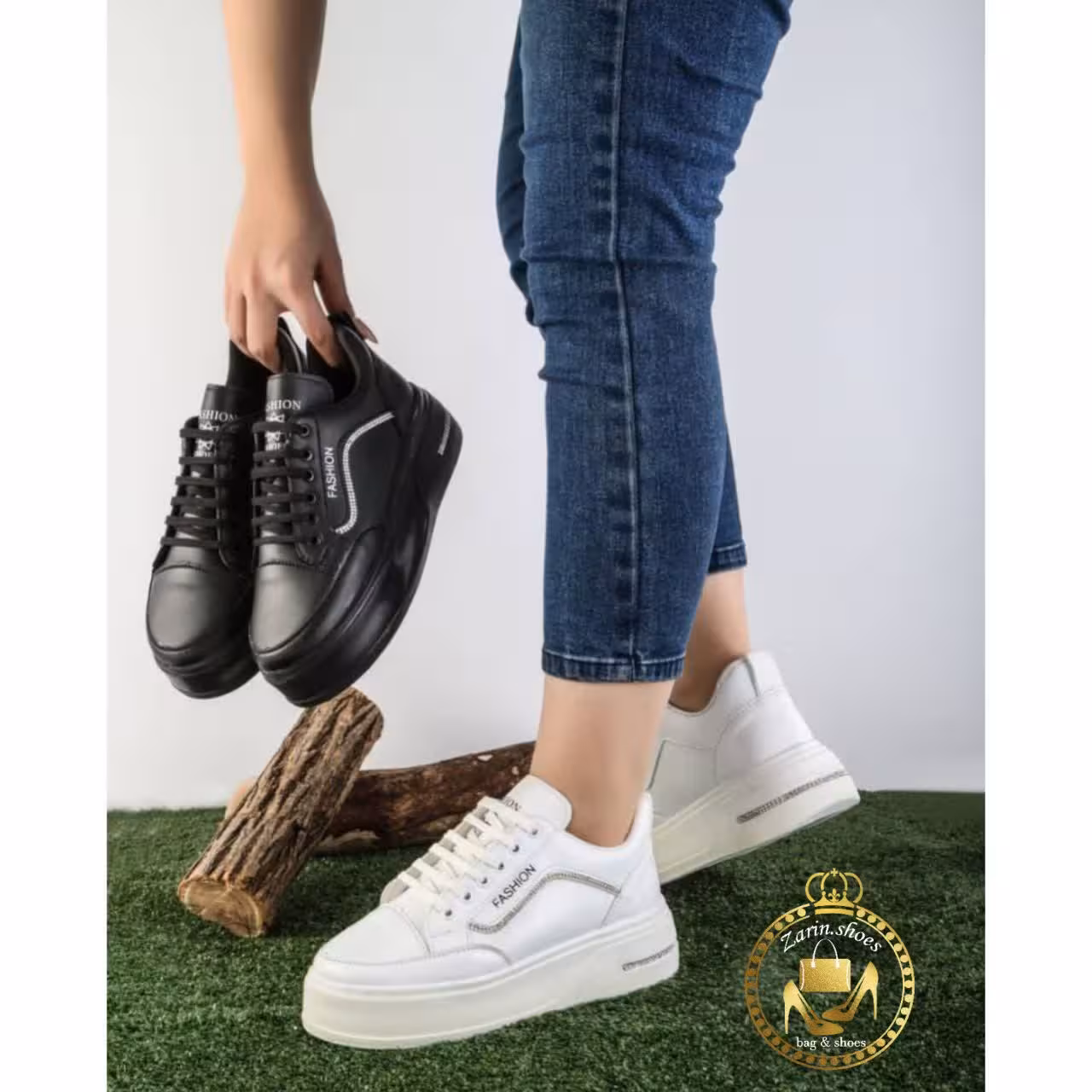 کتونی لژدار زنانه نگینی