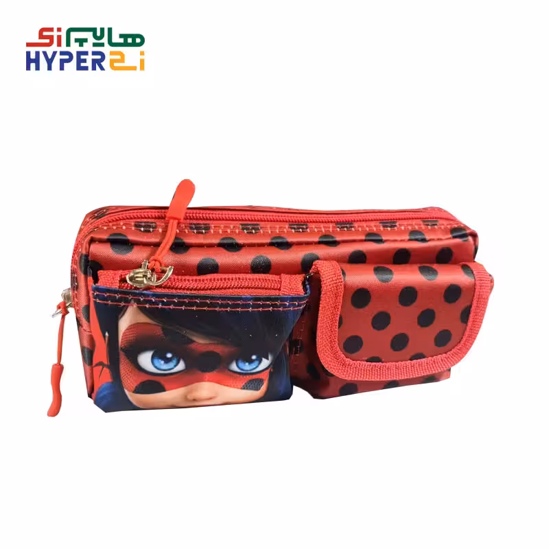 جامدادی دو زیپ و دو جیب طرح لیدی باگ 3066sevil