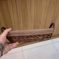 سبد نان حصیری  دسته چرمی وارداتی (قابل شستشو)