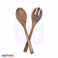 قاشق و چنگال سالادخوری مدل چوبی