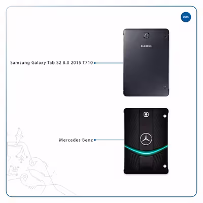 برچسب پوششی ماهوت مدل Mercedes-Benz مناسب برای تبلت سامسونگ Galaxy Tab S2 8.0 2015 T710