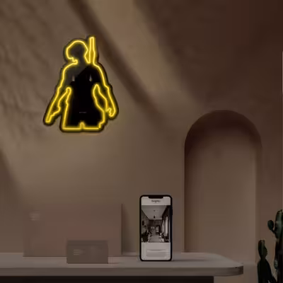 چراغ دیواری نئون دیزاین طرح Pubg-BL_YL