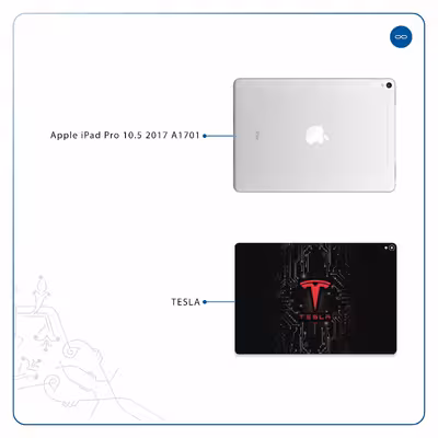 برچسب پوششی ماهوت مدل TESLA مناسب برای تبلت اپل iPad Pro 10.5 2017 A1701