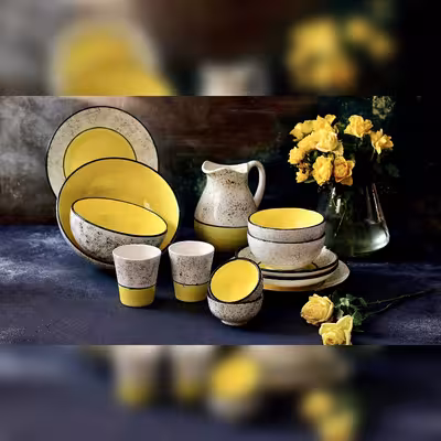 کاسه سرامیکی مدل ترشی خوری خورشیدی کد to kh بسته 6 عددی