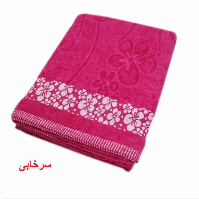حوله حمام موردوم طرح نیلوفر کد HS-069 سایز 100x150 سانتی متر