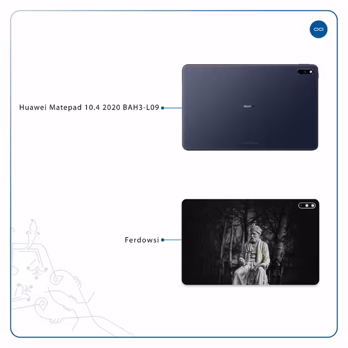 برچسب پوششی ماهوت مدل Ferdowsi-Logo مناسب برای تبلت هوآوی Matepad 10.4 2020 BAH3-L09