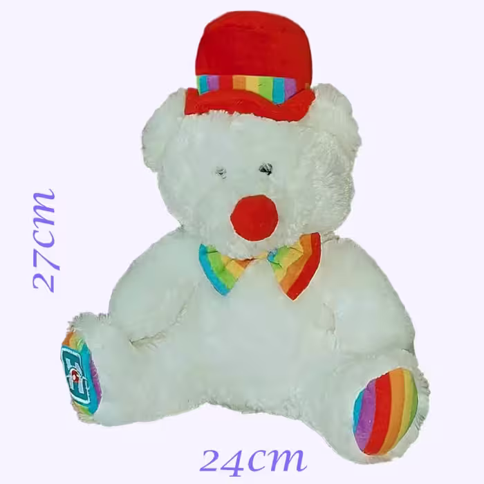 عروسک طرح خرس مدل کلاه قرمزی کد 747 ارتفاع 27 سانتی‌متر