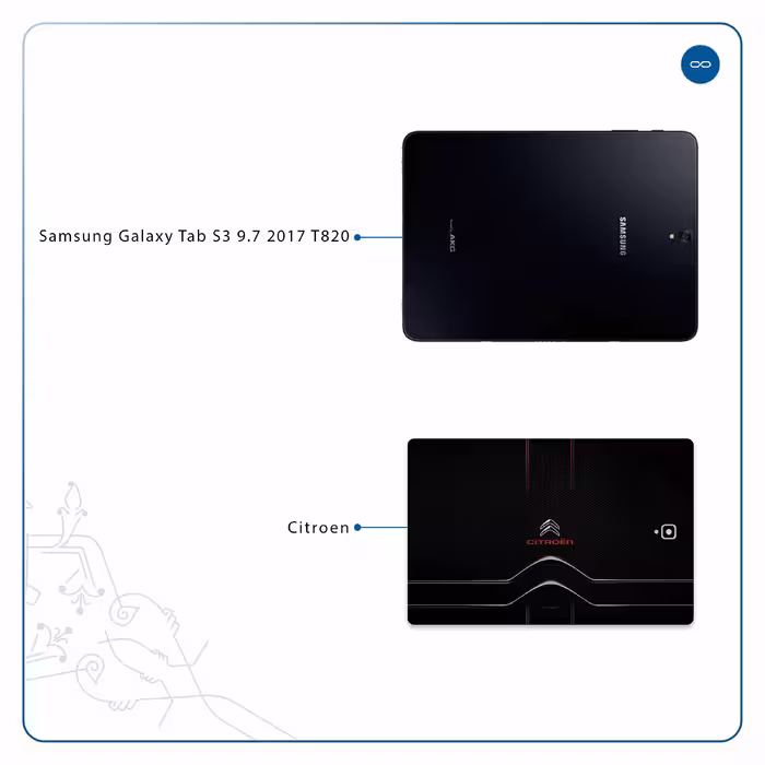 برچسب پوششی ماهوت مدل Citroen مناسب برای تبلت سامسونگ Galaxy Tab S3 9.7 2017 T820