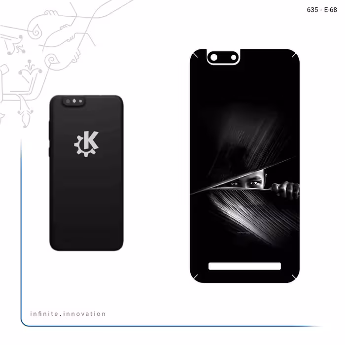 برچسب پوششی ماهوت مدل Black Portrait مناسب برای گوشی موبایل پاین فون Kde Community Edition