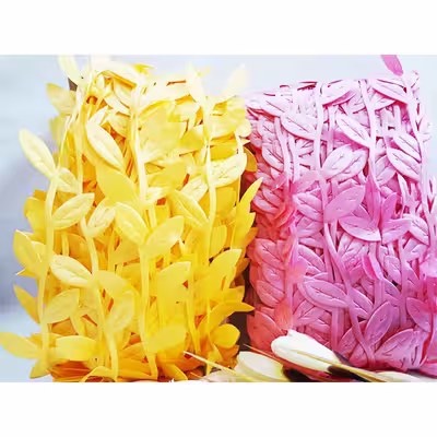 گل مصنوعی مدل ریسه برگ پارچه ای کد 126 طول 10 متر