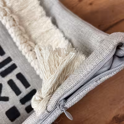 کاور کوسن مدل بوهو استایل مکرومه کد 3033