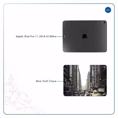 برچسب پوششی ماهوت مدل New York City مناسب برای تبلت اپل iPad Pro 11 2018 A1980
