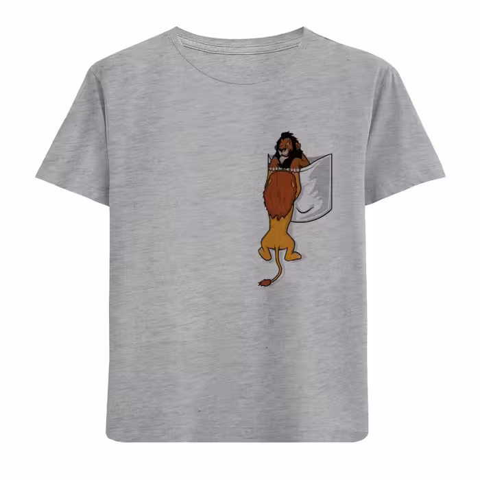 تی شرت آستین کوتاه بچگانه مدل شیر F862