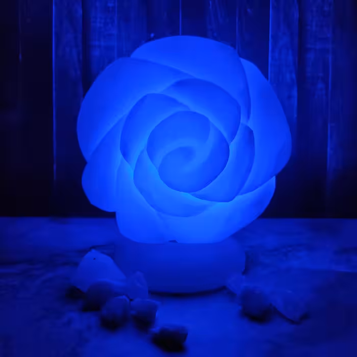 آباژور سنگ نمک مدل گل برجسته کد 03