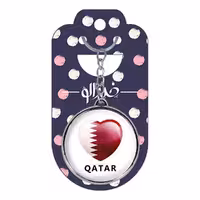 جاکلیدی خندالو طرح پرچم قطر مدل دوطرفه کد 2044020435