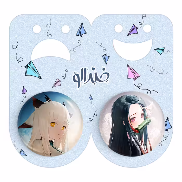 پیکسل خندالو مدل دختر انیمه ای کد 1811118105 مجموعه 2 عددی