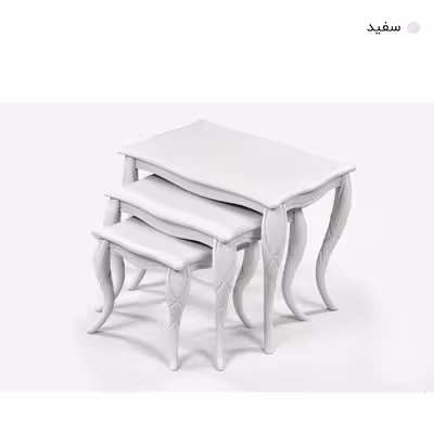 میز پذیرایی میز چوب مدل پیچک مجموعه 4 عددی