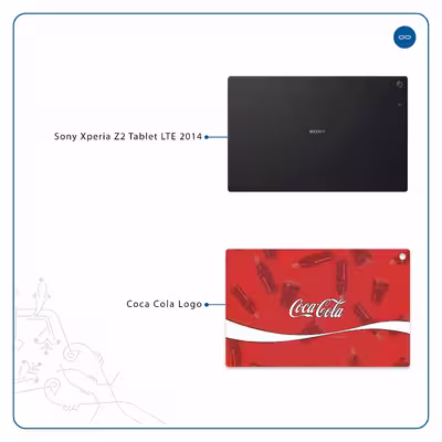 برچسب پوششی ماهوت مدل Coca-Cola-Logo مناسب برای تبلت سونی Xperia Z2 Tablet LTE 2014