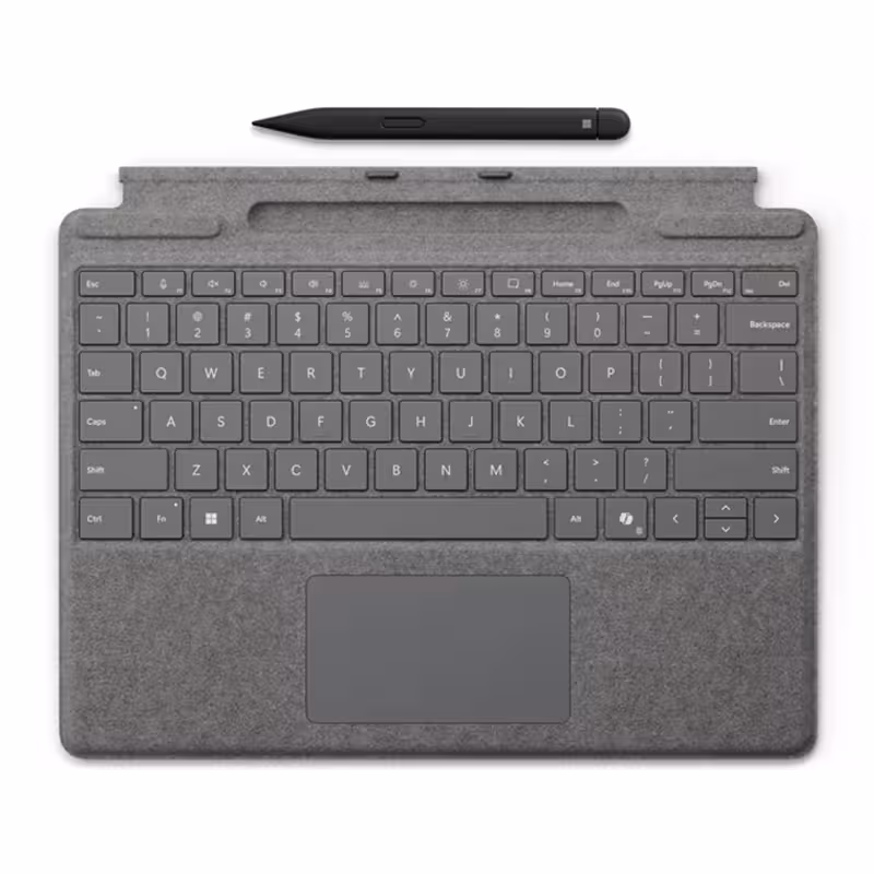 کیبورد تبلت مایکروسافت مدل Surface Pro Copilot Keyboard به همراه قلم اسلیم 2
