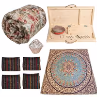 کرسی تاشو پشمی پارسین مدل Nasim-P3k90 مجموعه 9 عددی