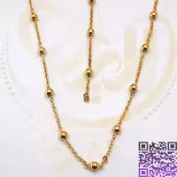 زنجیر استیل خلخال طلایی سایز0/8