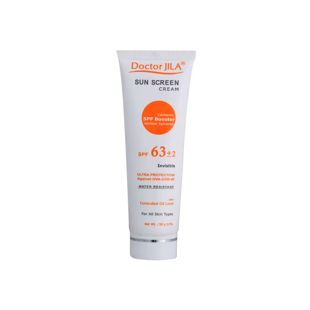 کرم ضدآفتاب فاقد چربی SPF63 2 دکتر ژیلا SUN SCREEN CREAM OIL FREE SPF 63 2 DOCTOR JILA