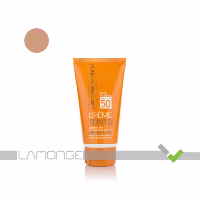 کرم ضد آفتاب SPF50 بژ طبیعی ژاک آندرل پاریس مناسب پوست چرب و مستعد آکنه حجم 50 میلی لیتر
