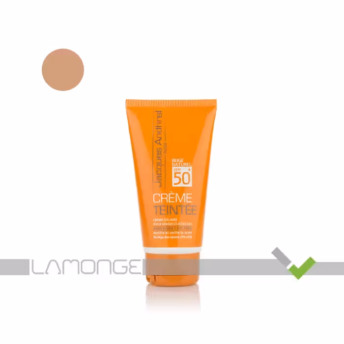 کرم ضد آفتاب SPF50 بژ طبیعی ژاک آندرل پاریس مناسب پوست چرب و مستعد آکنه حجم 50 میلی لیتر
