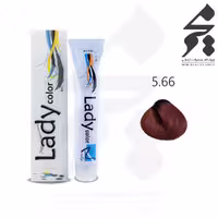 رنگ مو لیدی کالر Lady color شماره 5.66 حجم 100 میلی لیتر رنگ قهوه ای مخملی روشن