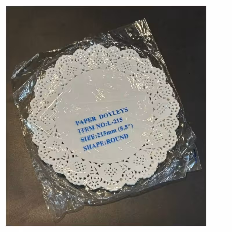 دستمال گیپور گرد هشت و نیم اینچ صدتایی