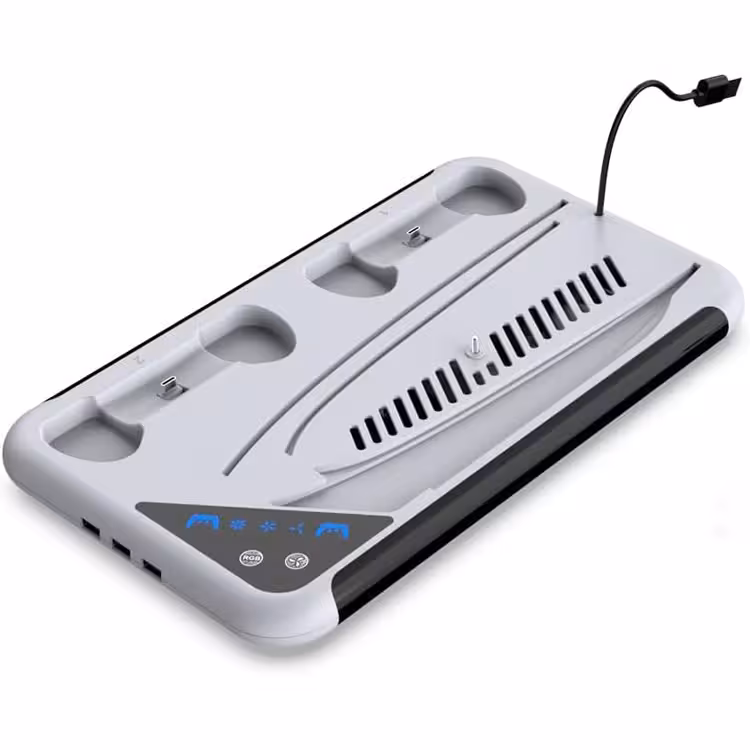 Dobe Multi-Function Cooling Charging Dock for PS5 – White