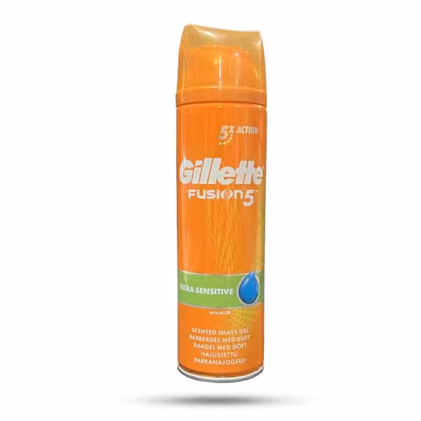 مشخصات، خرید و قیمت ژل اصلاح ژیلت Gillette مدل FUSION 5 مخصوص پوست حساس 200 میل ⭐️ ویان مارکت