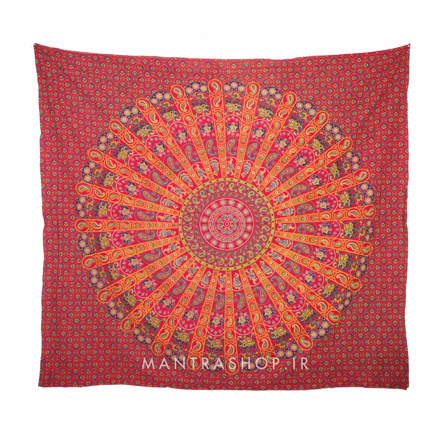بکدراپ تپستری هندی طرح ماندالا (روتختی دو نفره) کد 157