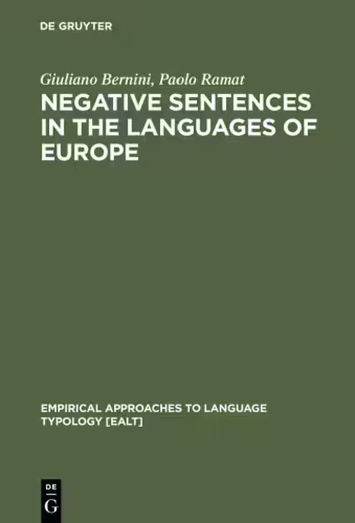 خرید و دانلود نسخه کامل کتاب Negative Sentences in the Languages of Europe: A Typological Approach