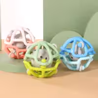 توپ آموزشی سیلیکونی دندان گیر جغجغه ای