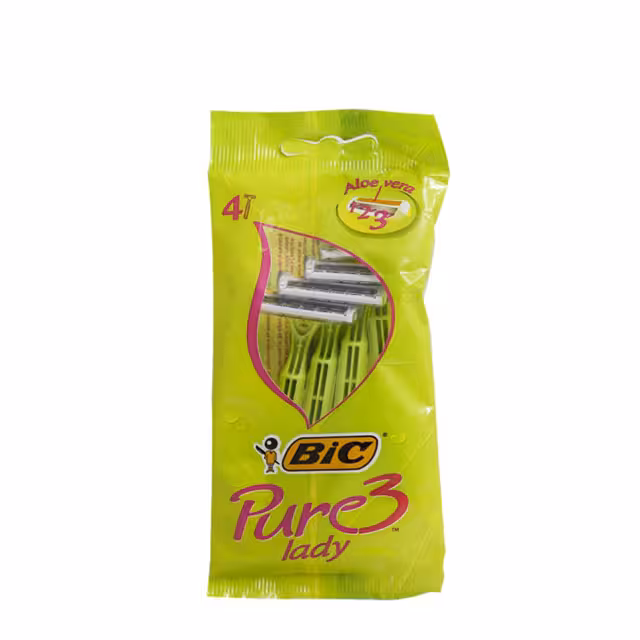 خود تراش زنانه بیک مدل pure 3 بیک بسته 4 عددی