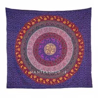 بکدراپ تپستری هندی طرح ماندالا (روتختی دو نفره) کد 124