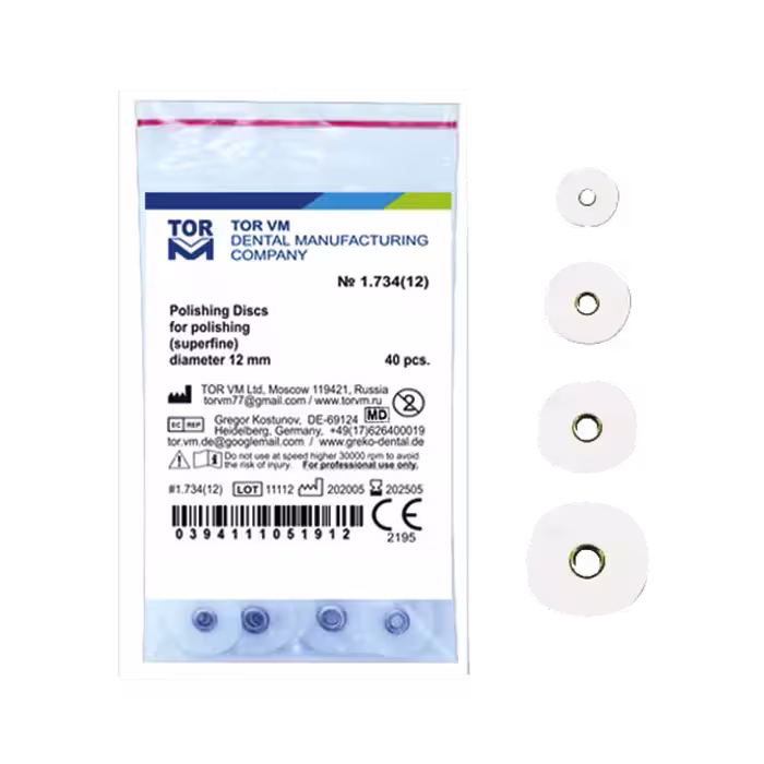 دیسک پرداخت مرکزدار سفید TORVM – POLISHING DISCS 40PCS