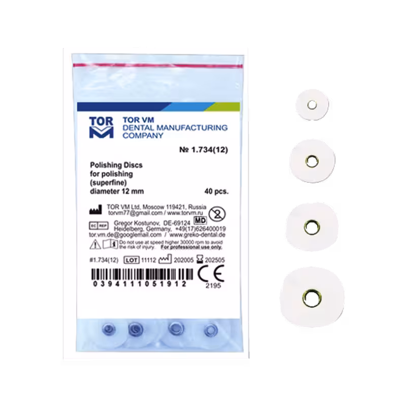 دیسک پرداخت مرکزدار سفید TORVM – POLISHING DISCS 40PCS