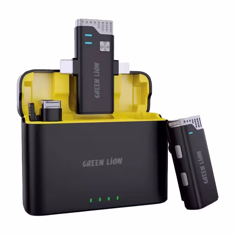 میکروفون یقه ای بی‌سیم گرین لاین مدل GN2IN1MIC360D