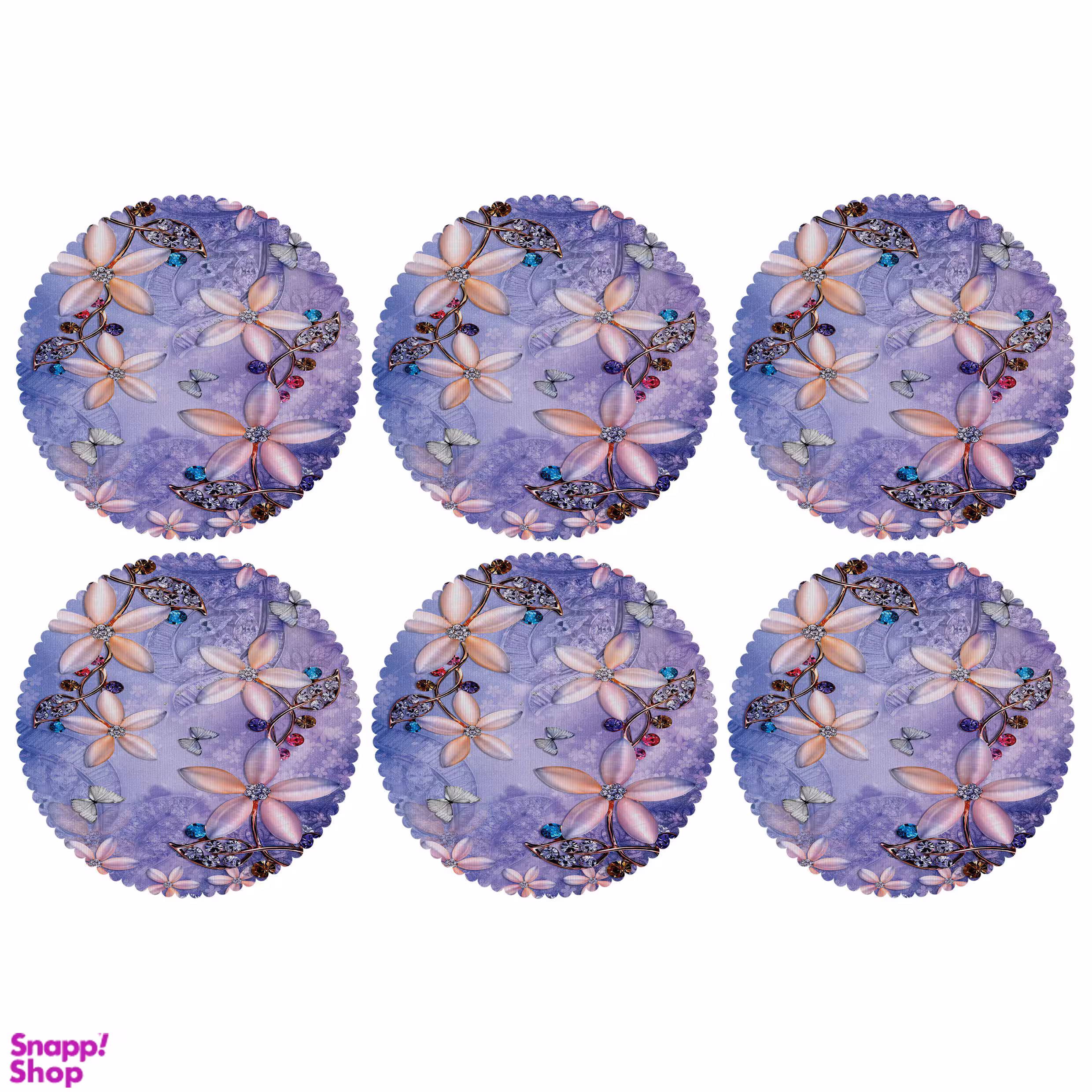 زیربشقابی مدل U2-42821 بسته 6 عددی چند رنگ