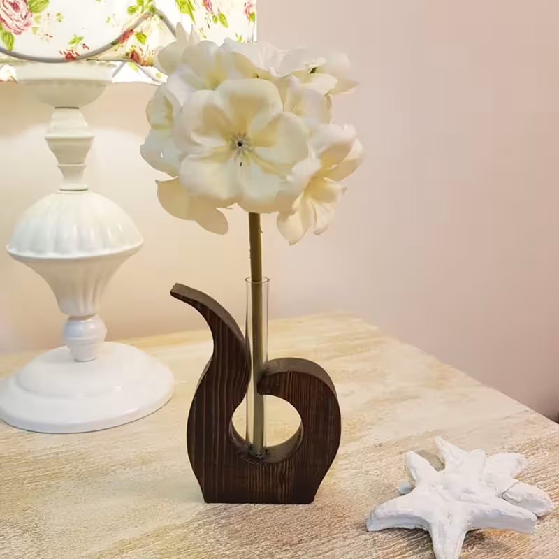 گلدان چوبی مدل لاله | amazonchi