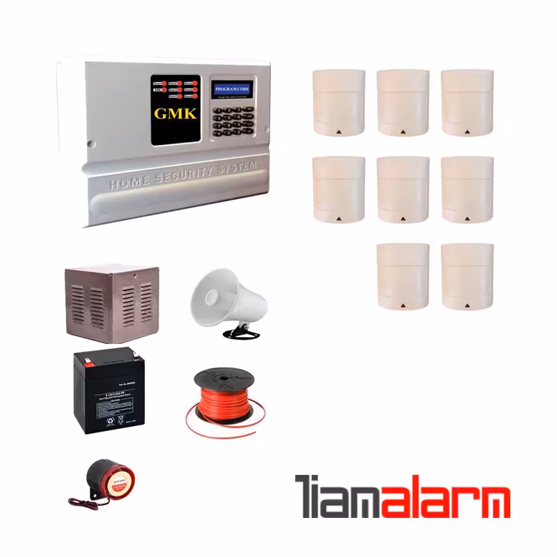 پکیج دزدگیر اماکن باسیم مدل جی ام کا سیم کارتی و تلفنی GM910PR8