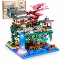 ساختنی لگو خانه بنسای چینی Chinese Architecture Cherry Bonsai برند KASTWAVE