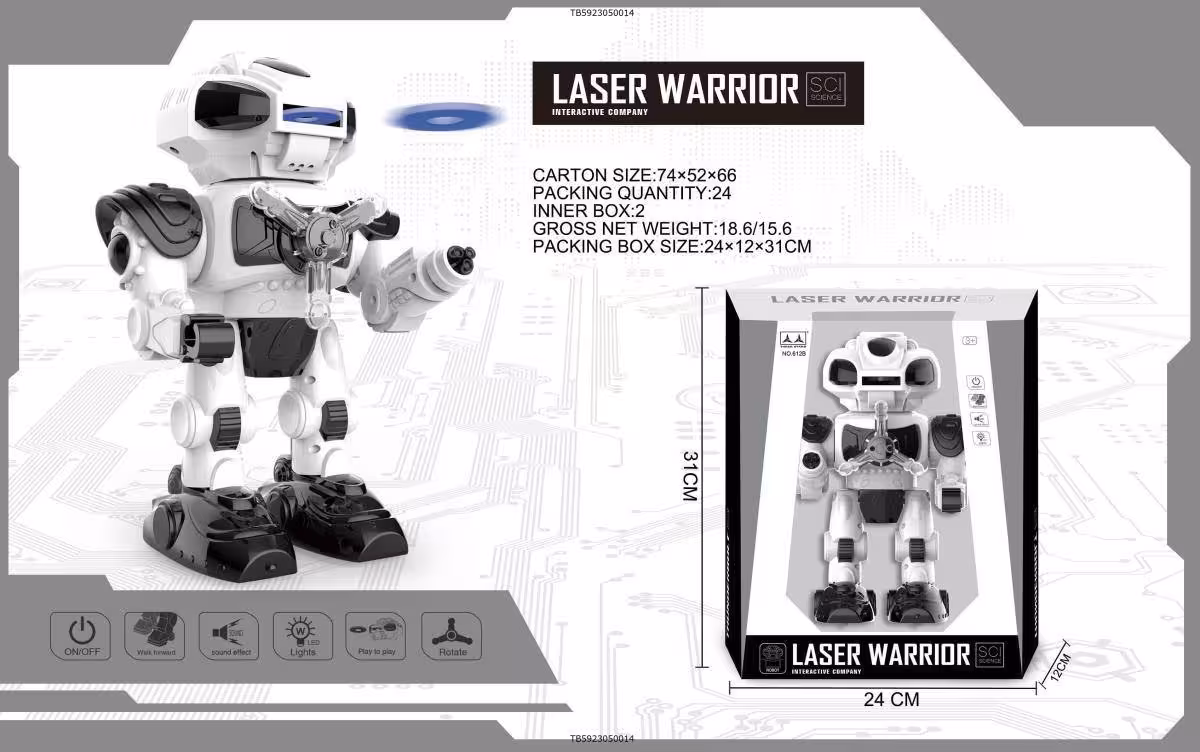 اسباب بازی ربات موزیکال و دیسک پرت کن 612B