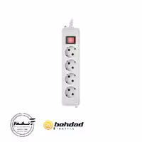 پریز چهار خانه با کابل 1.8 متری ارت دار بهداد الکتریک
