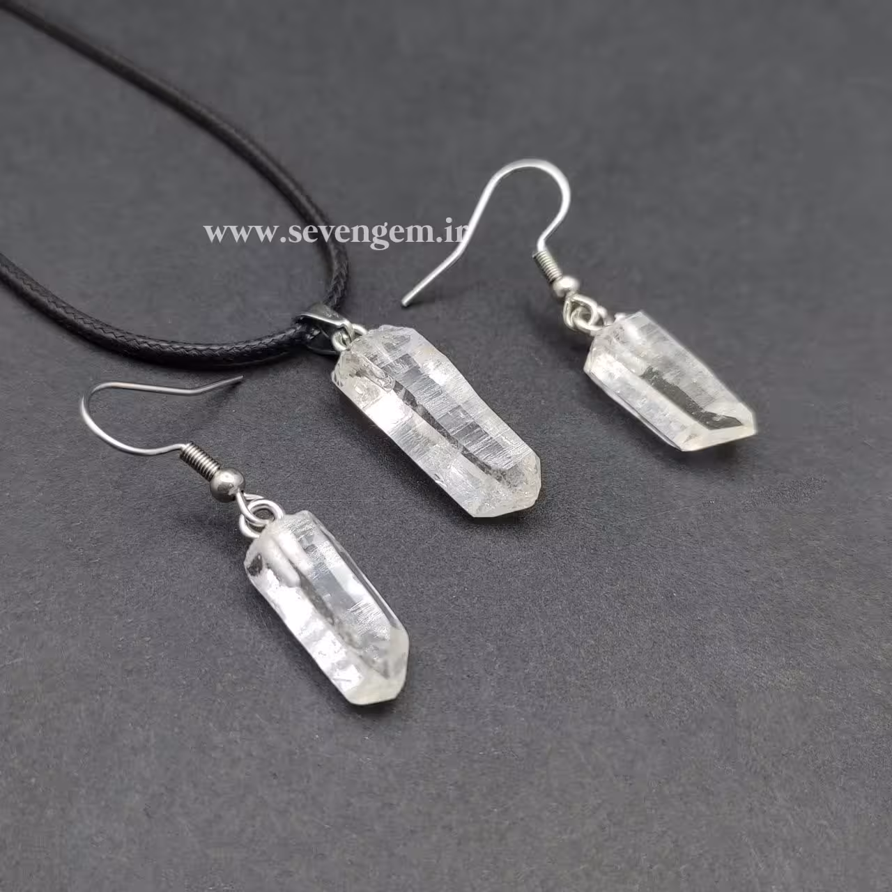 نیم ست بلور کریستال کوارتز کد (A697)