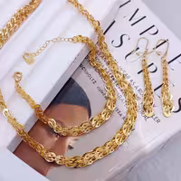 #سرویس تافته  جدید😍رنگ ثابت ♦️کیفیت عالی عالی 👌 ♦️جنس خارجی میباشد👌 ♦️مارک معتبر CITY GOLD، آبکاری طلای واقعی جنس کاملا لطیف، کد1369💍